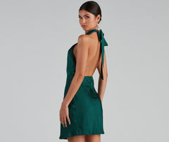 Flirtatious Flare Stylish Halter Skater Dress
