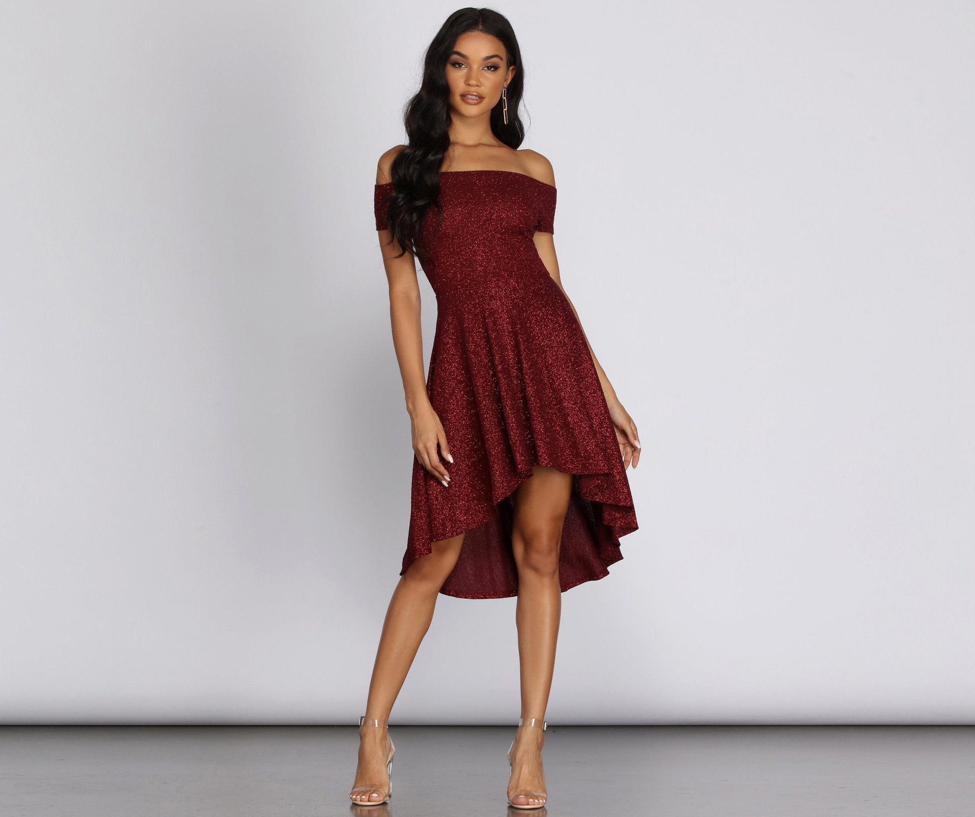 Total Twirl Glitter Skater Dress - Lady Occasions