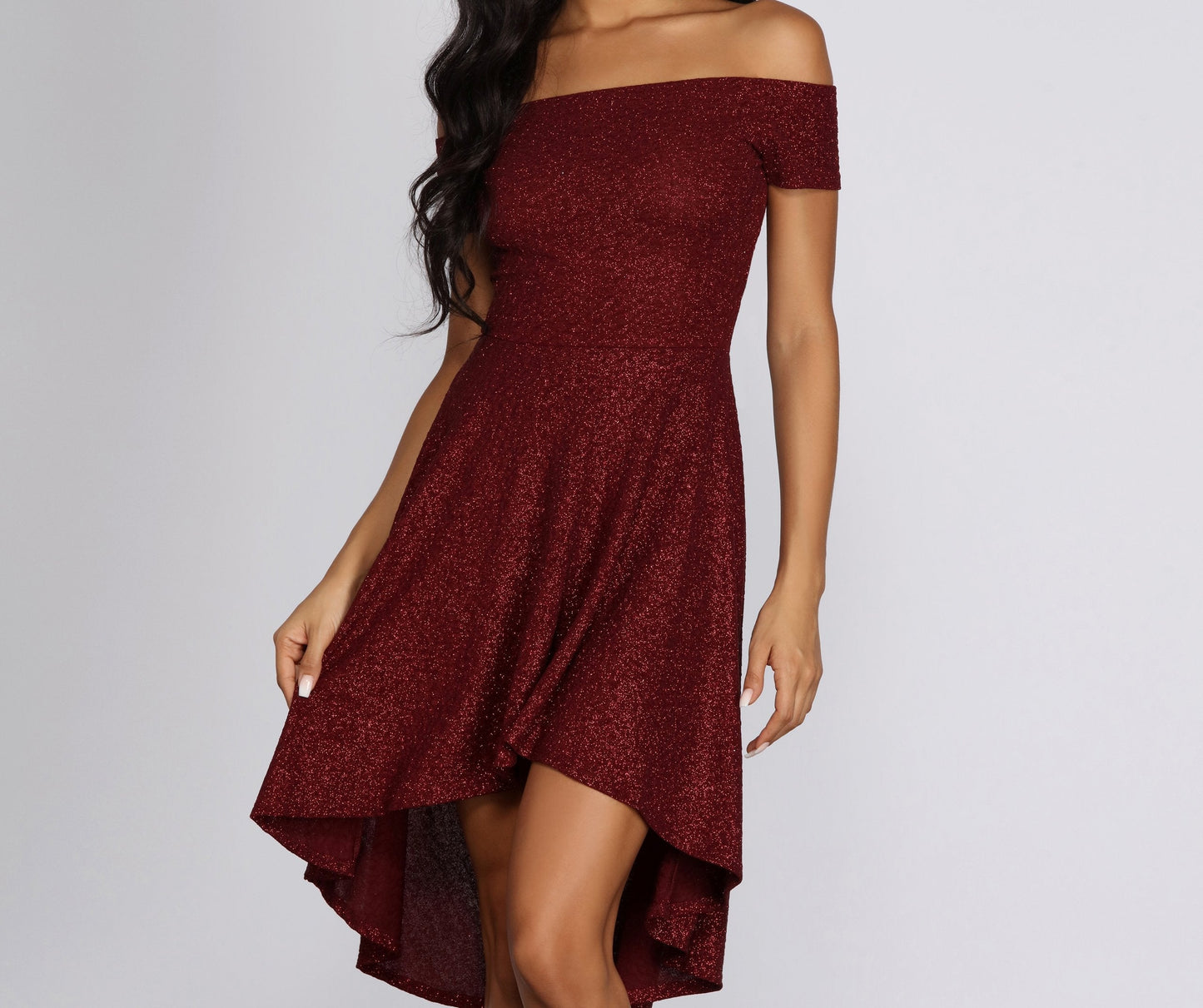 Total Twirl Stylish Glitter Skater Dress