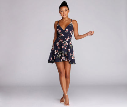 Plant One On Charming Floral Skater Dress