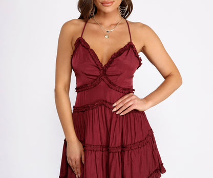 Ruffle Ride Stylish Skater Dress