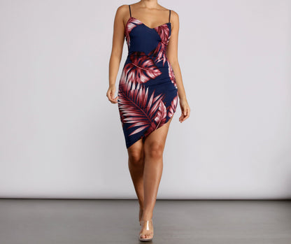 Take a Trip Charming Tropical Mini Dress