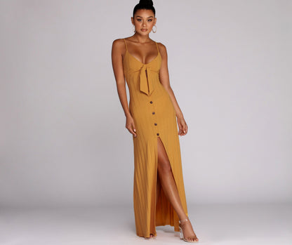 Button Down Stylish Beauty Maxi Dress