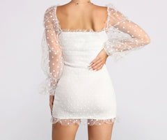 Posh In Polka Charming Dot Smocked Mini Dress