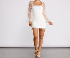 Posh In Polka Charming Dot Smocked Mini Dress