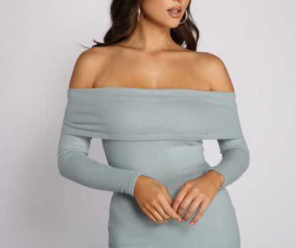 Keep It Chill Off Graceful The Shoulder Mini Dress