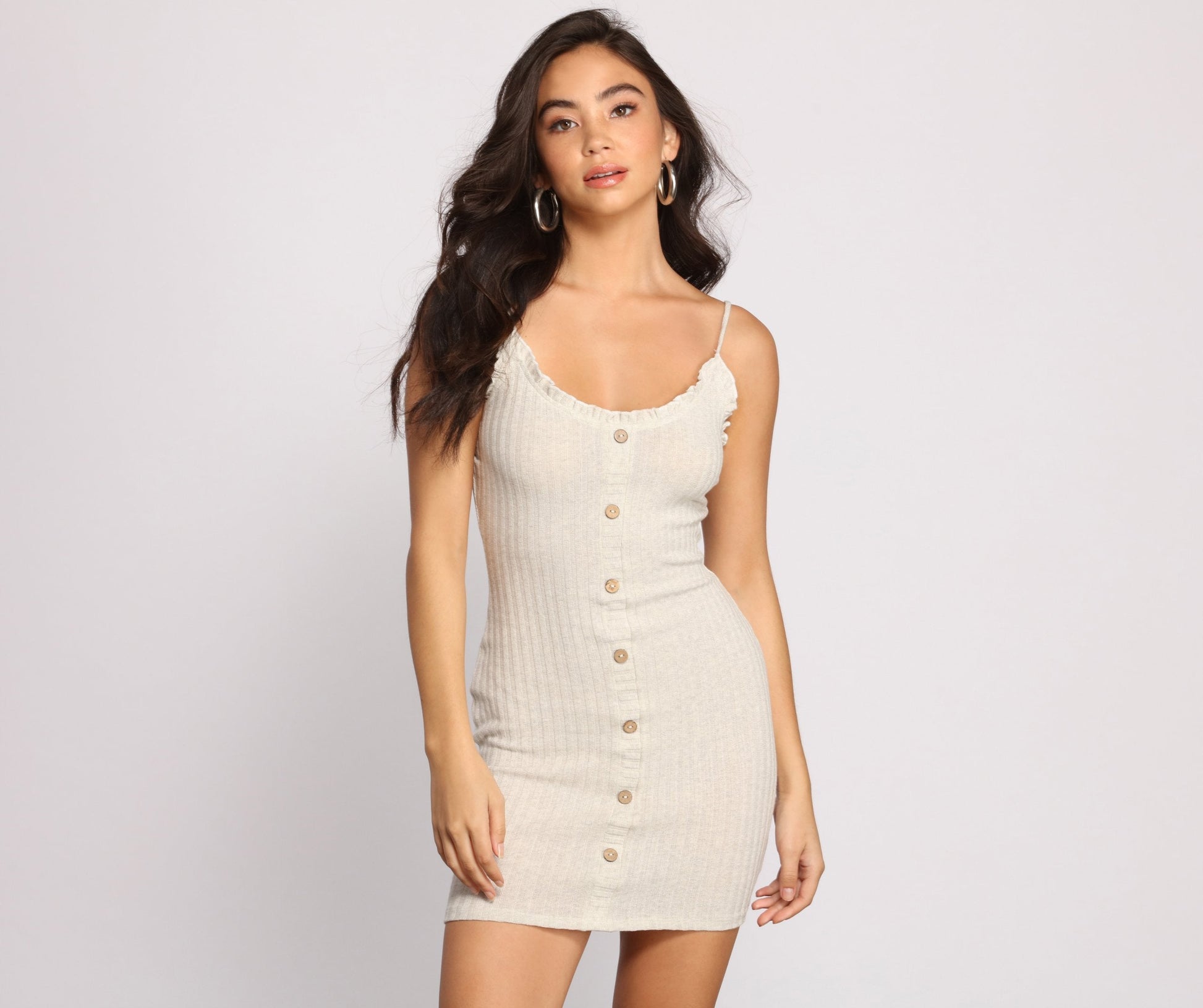 Such A Sweetheart Ribbed Knit Mini Dress - Lady Occasions