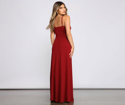 Effortless Style Stylish Tie-Front Maxi Dress