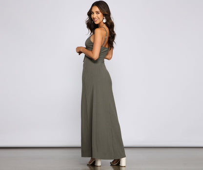 Effortless Style Stylish Tie-Front Maxi Dress
