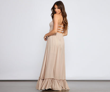 Go With The Charming Flow Smocked Maxi Dress