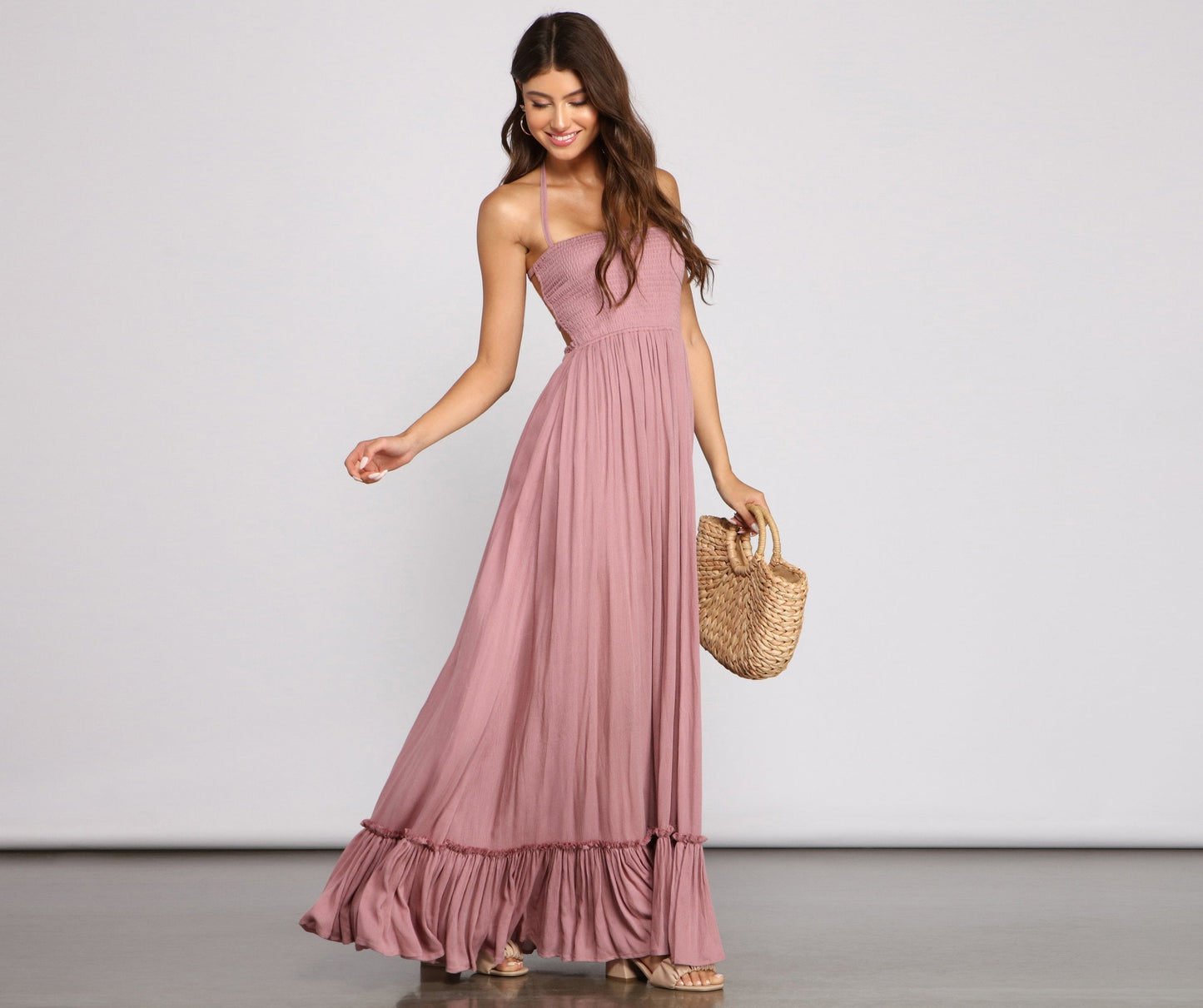 Go With The Flow Smocked Maxi Dress - Lady Occasions