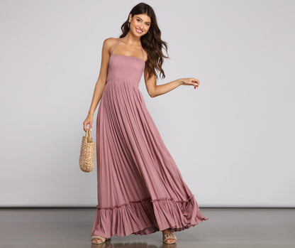 Go With The Charming Flow Smocked Maxi Dress