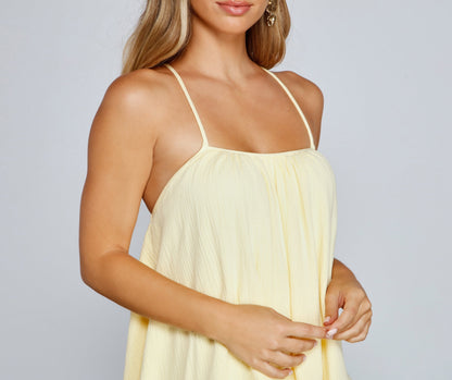 Effortless Flowy Stylish A-Line Mini Dress