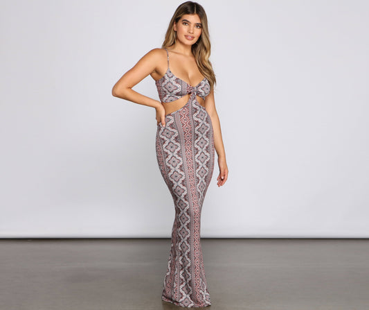 Carefree Bohemian Chic Cutout Maxi Dress - Lady Occasions