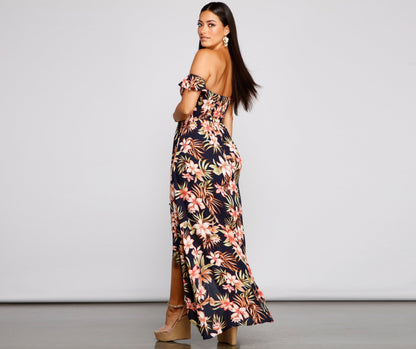 Tropical Sunsets Stylish Maxi Dress