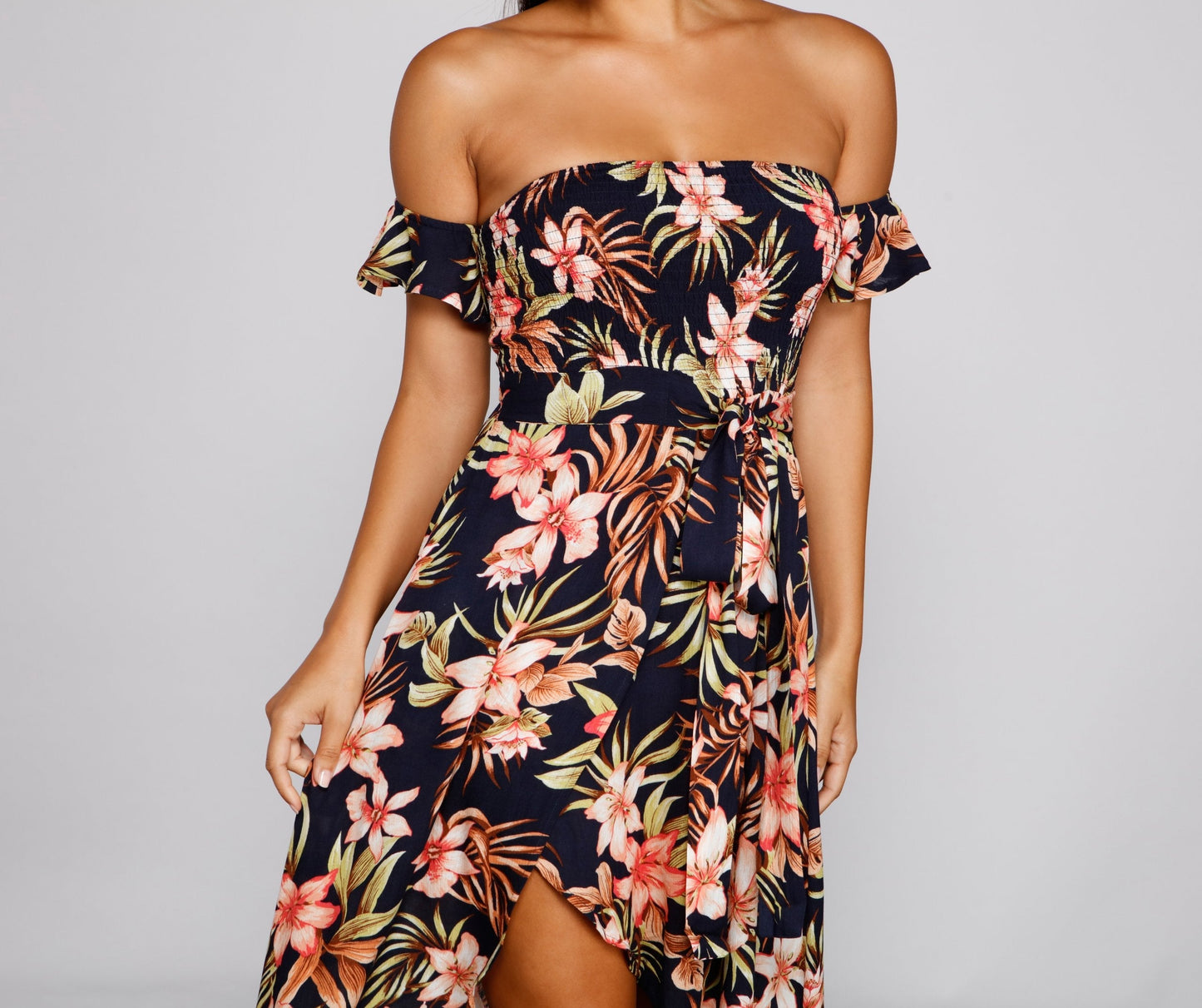 Tropical Sunsets Stylish Maxi Dress