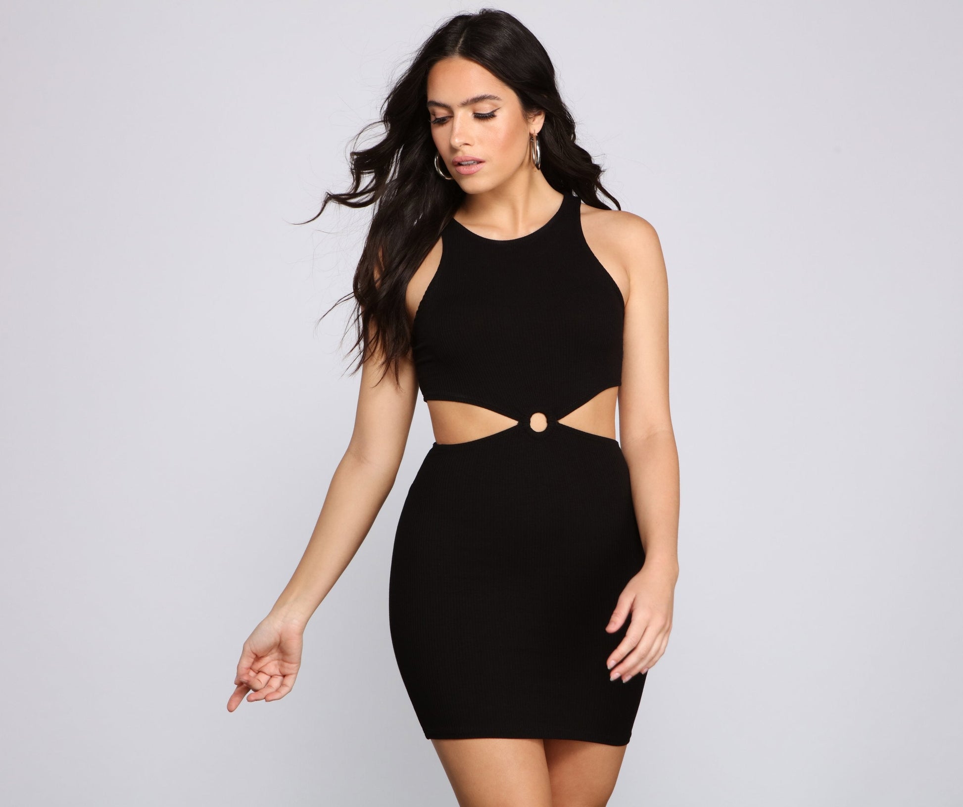 Keep It Trendy Cutout Mini Dress - Lady Occasions