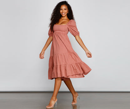 Sweet Beauty A-Line Midi Dress - Lady Occasions