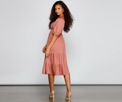 Sweet Beauty Stylish A-Line Midi Dress