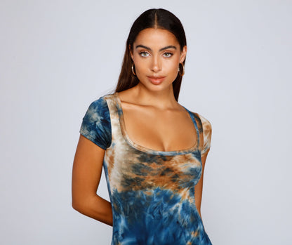 Cool Girl Vibes Charming Tie-Dye Mini Dress