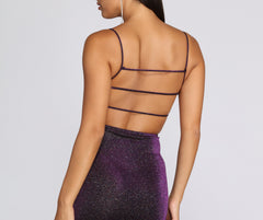 Let's Dance Stylish Glitter Knit Dress