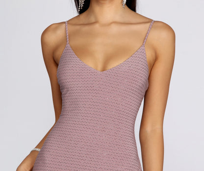 Glitter Wrap Stylish Knit Mini Dress