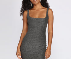 Glitz And Stylish Glitter Mini Dress