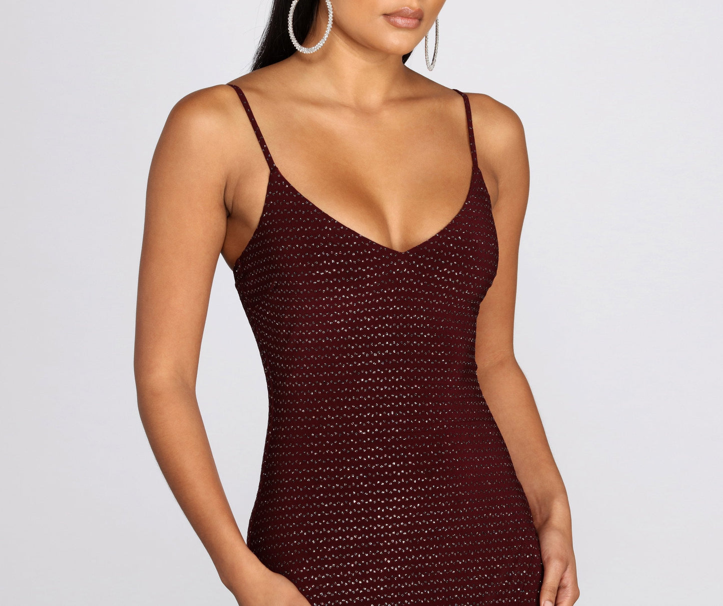 Glitter Wrap Stylish Knit Mini Dress