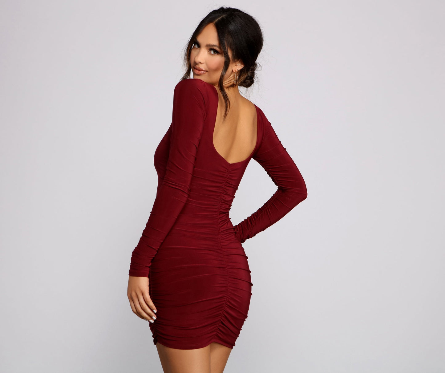 Keeping Knit Sultry Charming Long Sleeve Mini Dress
