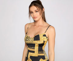 Wild Diva Chain Charming Link Mini Dress