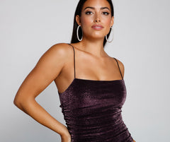 Glow Hour Stylish Glitter Mini Dress