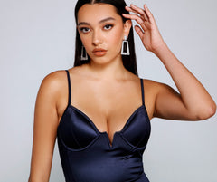 Stun On Them Charming Satin Mini Dress