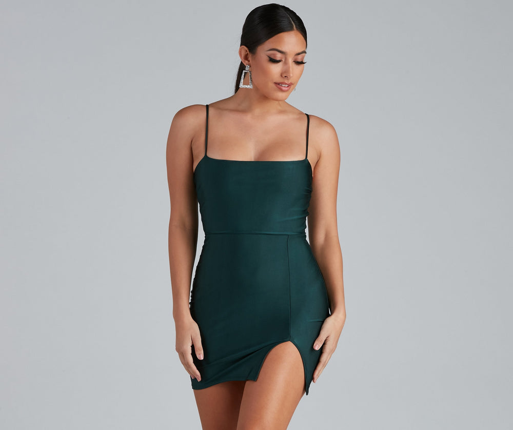 Impress The Best Square Neck Mini Dress - Lady Occasions