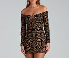 Regal Glam Off Charming The Shoulder Bodycon