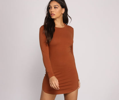 Back to Basics Charming Knit Mini Dress