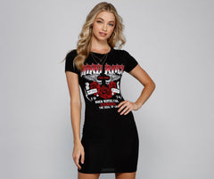 Rocker Babe Slashed Mini Dress - Lady Occasions