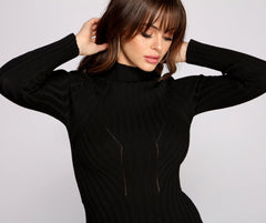 Keep Knit Cozy Charming Mini Sweater Dress