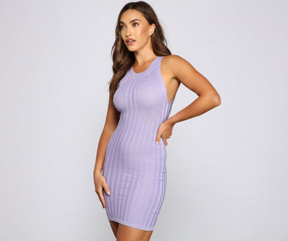 Keepin' Knit On-Trend Charming Mini Sweater Dress