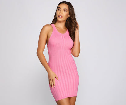 Keepin' Knit On-Trend Charming Mini Sweater Dress