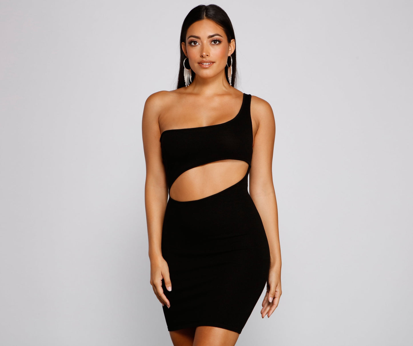 Cut Above The Rest Graceful Ribbed Knit Mini Dress