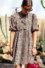Solid Tie Waist Shirt Mini Dress