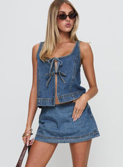 COURTNEY - RYDER DENIM TOP AND SKIRT