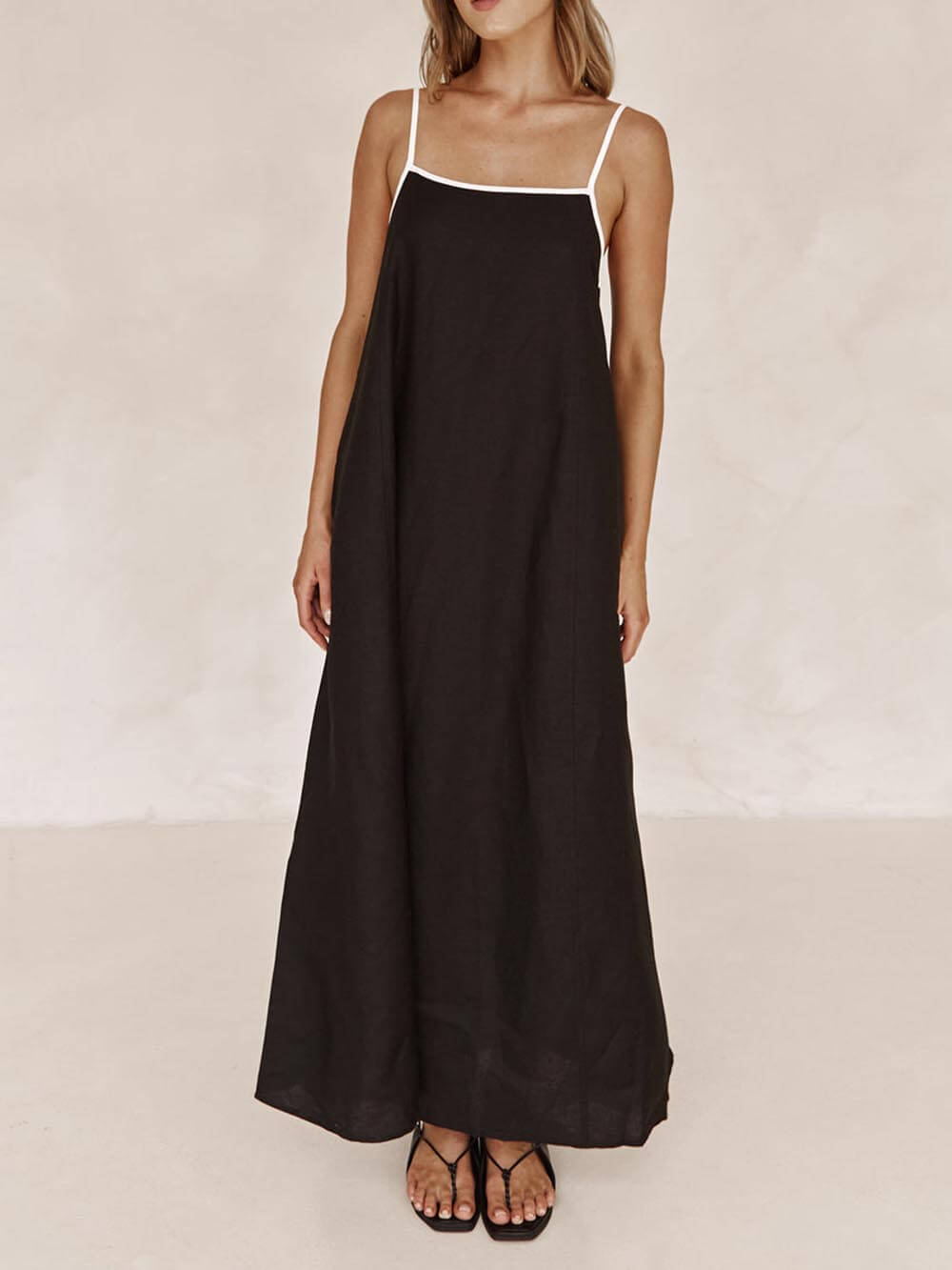 Classic Holiday Style Charming Contrasting Suspender Dress