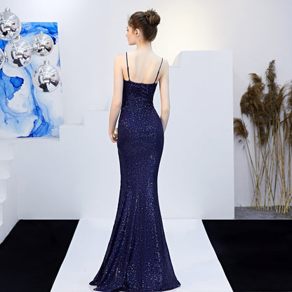 Emma sequined Stylish Formal slit dress