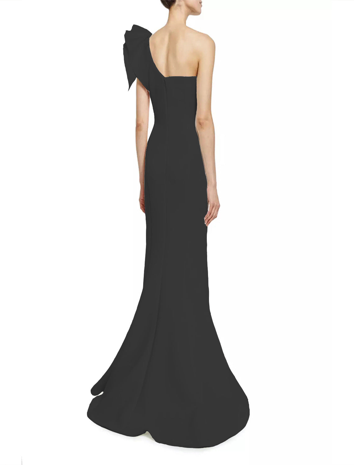 Diana Formal One Charming Shoulder Ruffle Dress