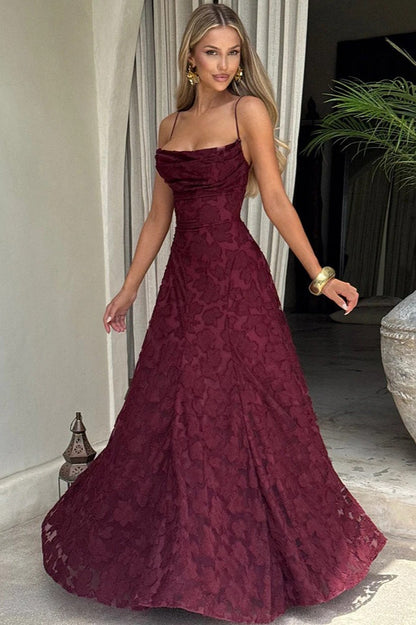 Lace-Up Backless Maxi Dress