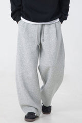 Heavyweight Pleated Baggy Straight Leg Sweatpants