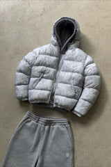 Glossy Hooded Oversized Puffer Jacket