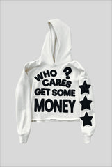 Chasing Money Cropped Graphic Hoodie
