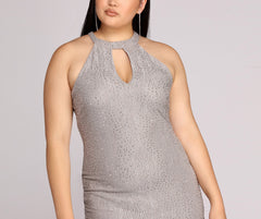Plus Stunning In Charming Silver Formal Dress